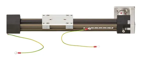 Eixo linear com acionamento por correia dentada à prova de explosão