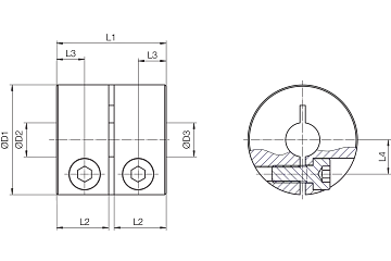 COU-AO-R-040-040-16-16-A-AAAA technical drawing