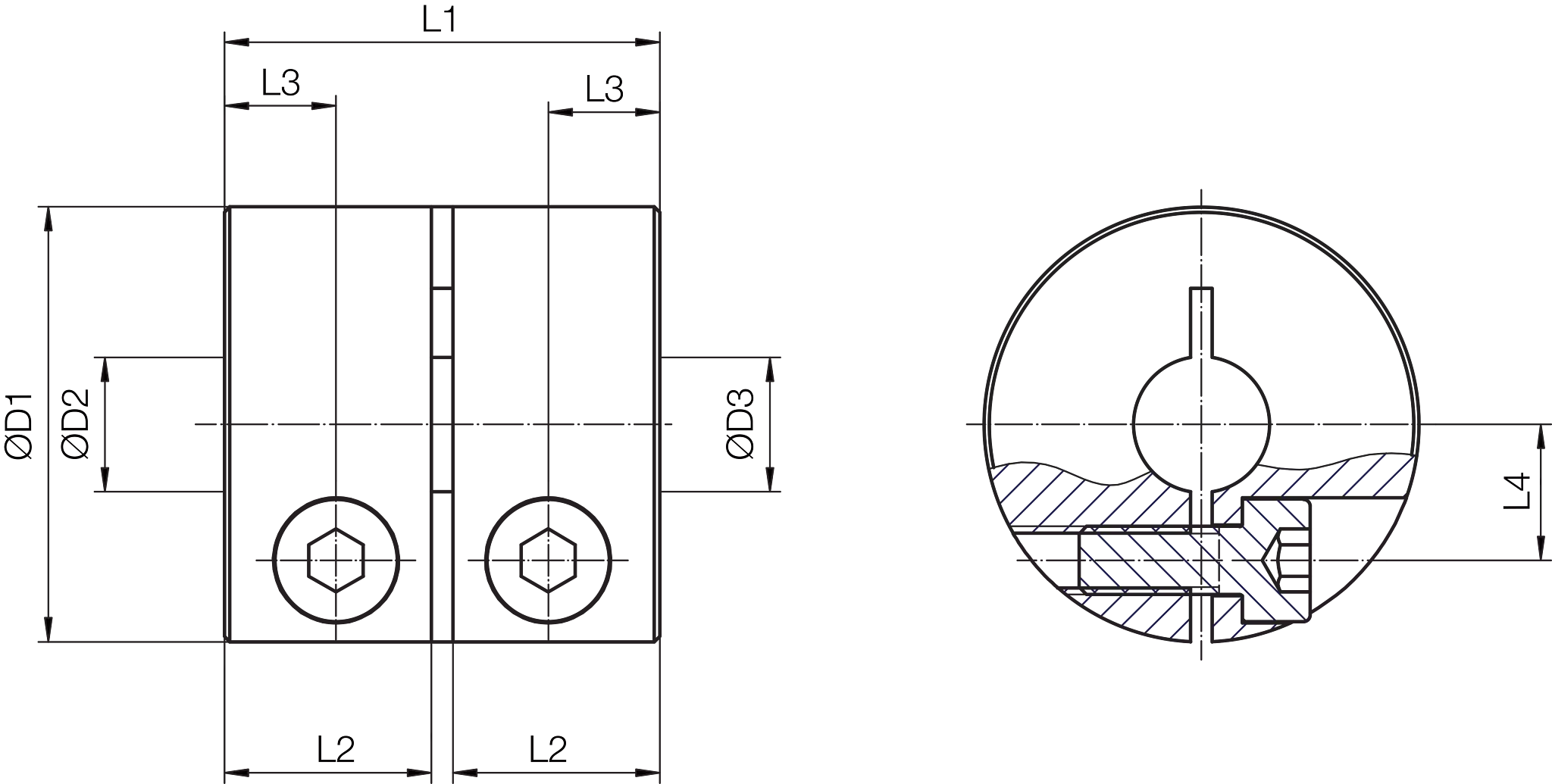 COU-AO-R-050-040-16-16-A-AAAA technical drawing
