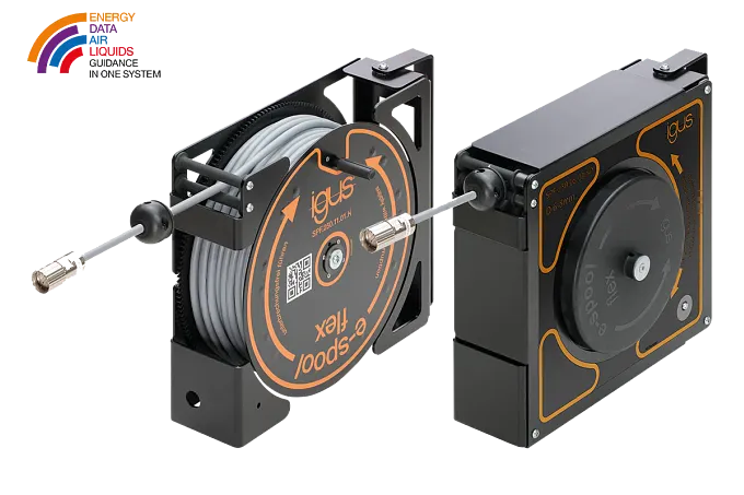 e-spool®: spring-driven cable drum with no slip ring