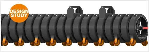 Rouleaux sous la boucle électronique