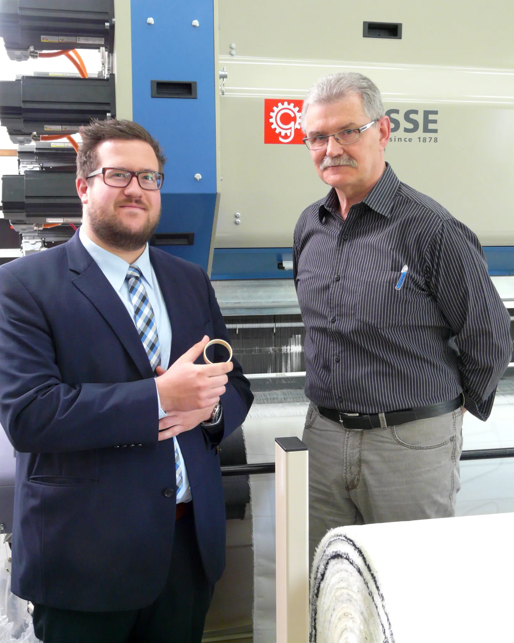 igus sales consultant Joachim Mayr and head of development at Gitec Roland Michel