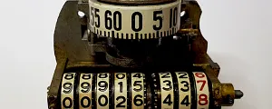 Vintage car speedometer