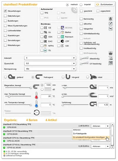 Buscador de productos chainflex®