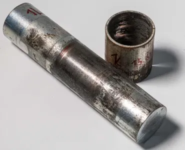 Cojinete bimetálico en un eje galvanizado