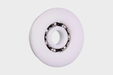 xiros® fixed flange ball bearing, for support rollers made of aluminium + PVC