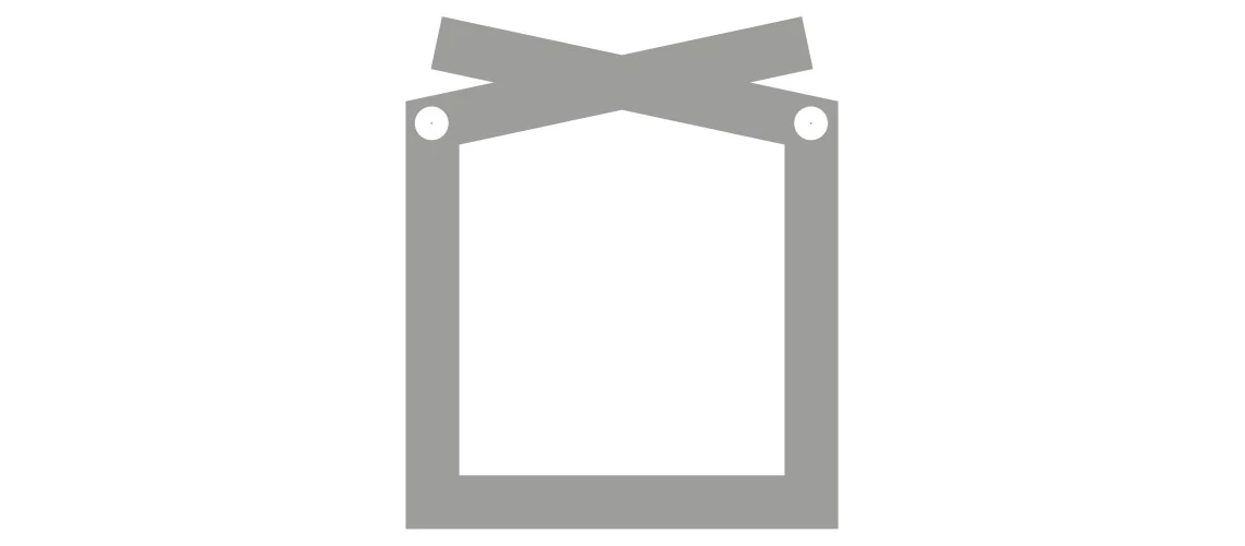 dwarsbalken openbaar langs de buitenstraal, van beide zijden