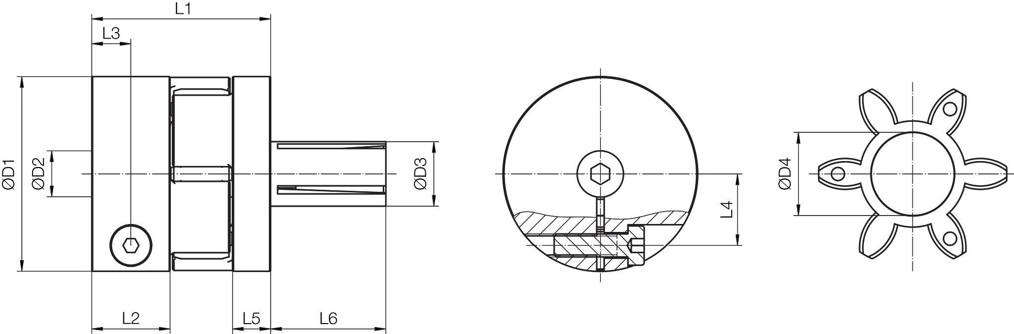 COU-AR-K-063-100-25-22-B-AAAA technical drawing