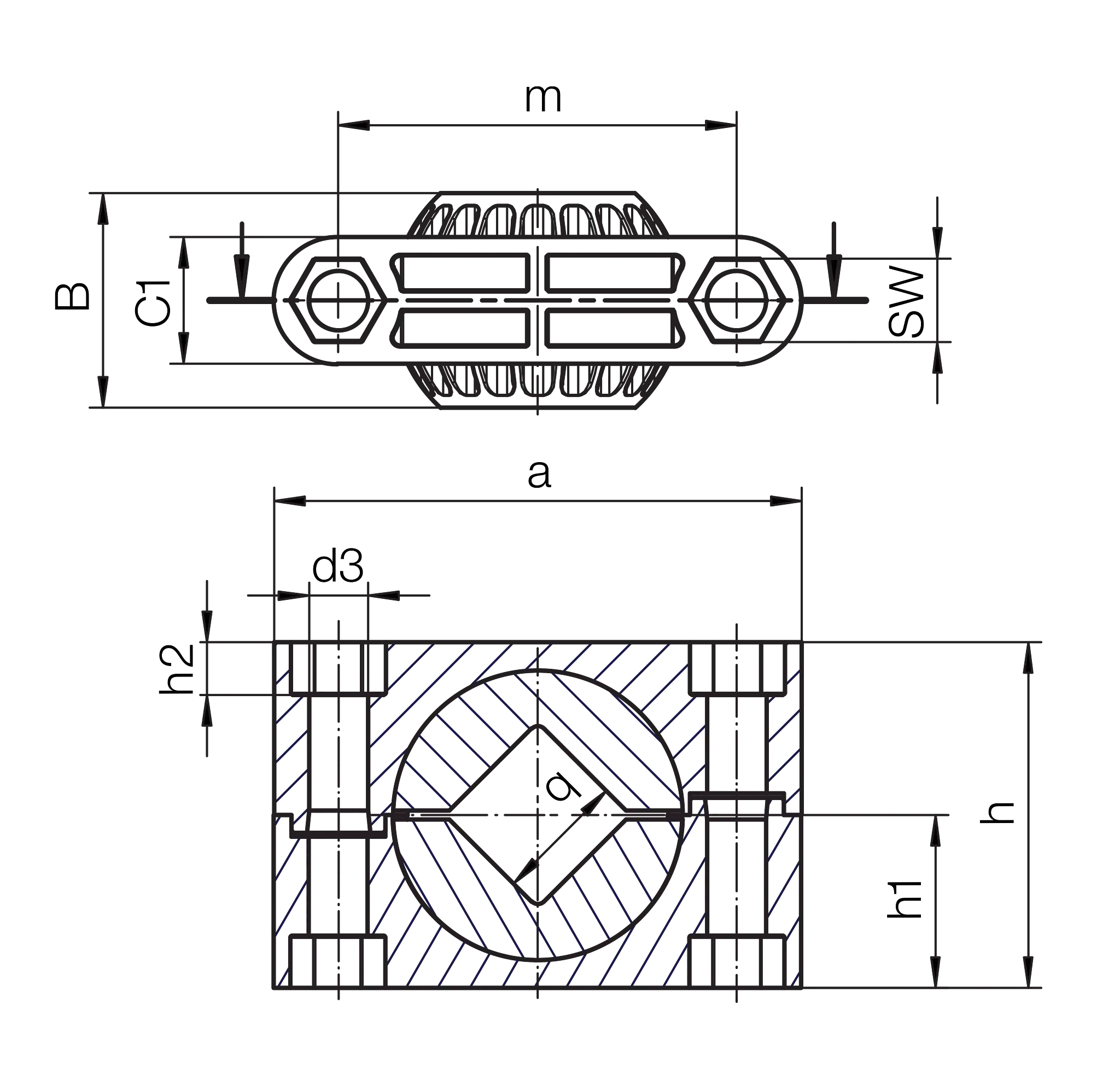 KSQM-GT30-GT-MNA technical drawing