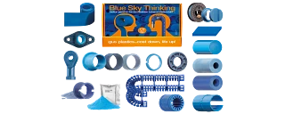 Caixa de amostras azuis