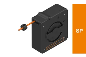 Automatische Kabelaufroller e-spool flex mini mit Rückfelder und Rastfunktion