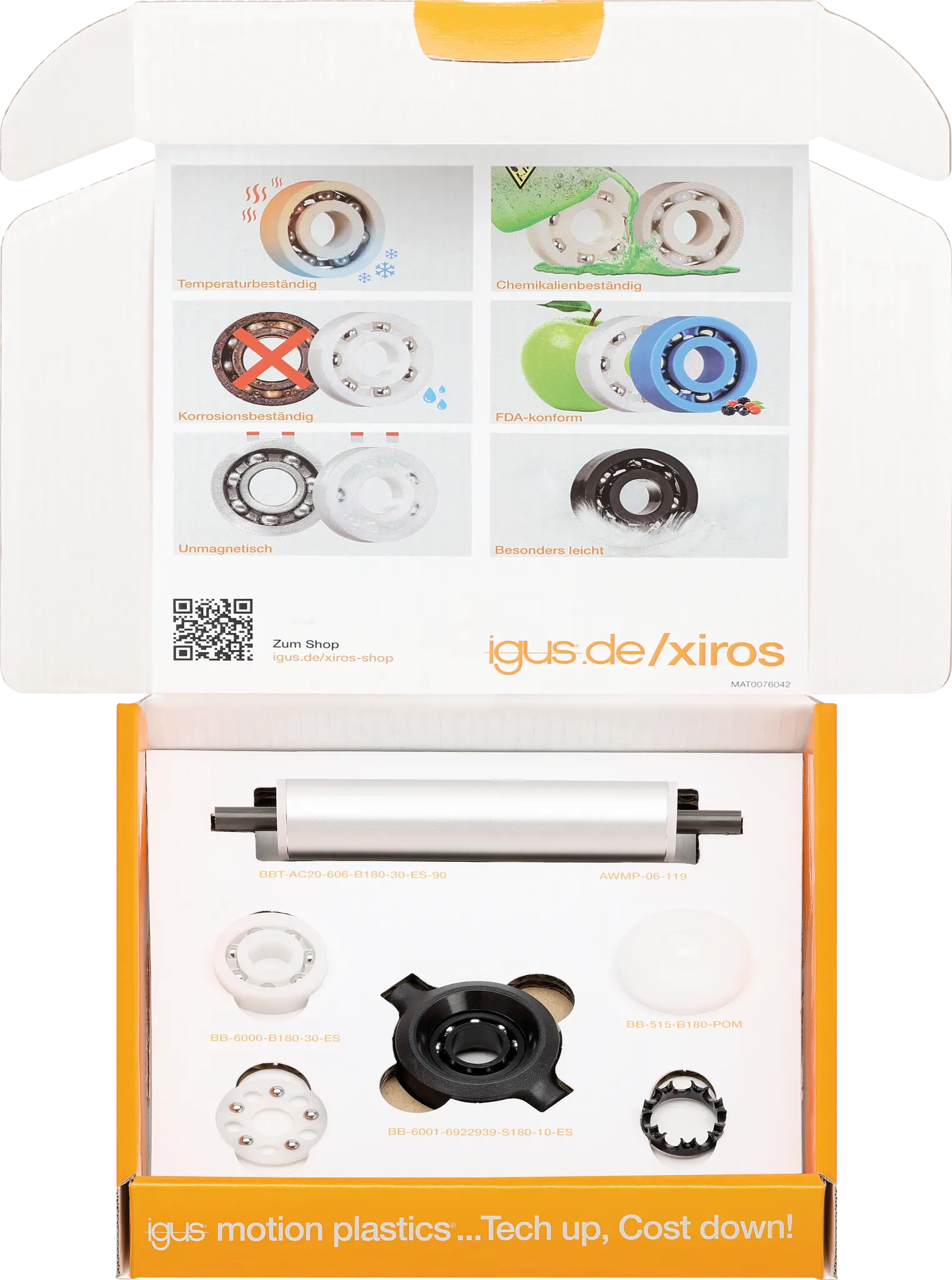 Free ball bearing sample box