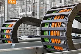 e-chains with cables in the test laboratory