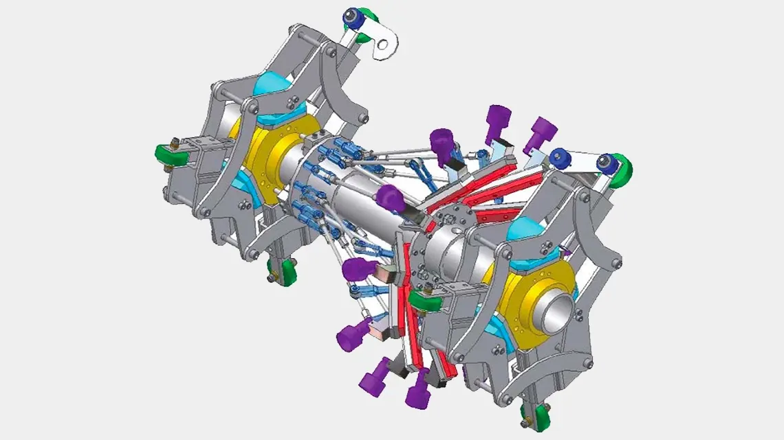 bearings in an inspection device for offshore drilling riser