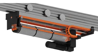 Cable drum with igus products