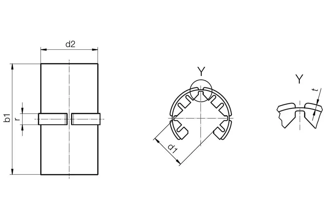 J200QM-01-06-LLY technical drawing