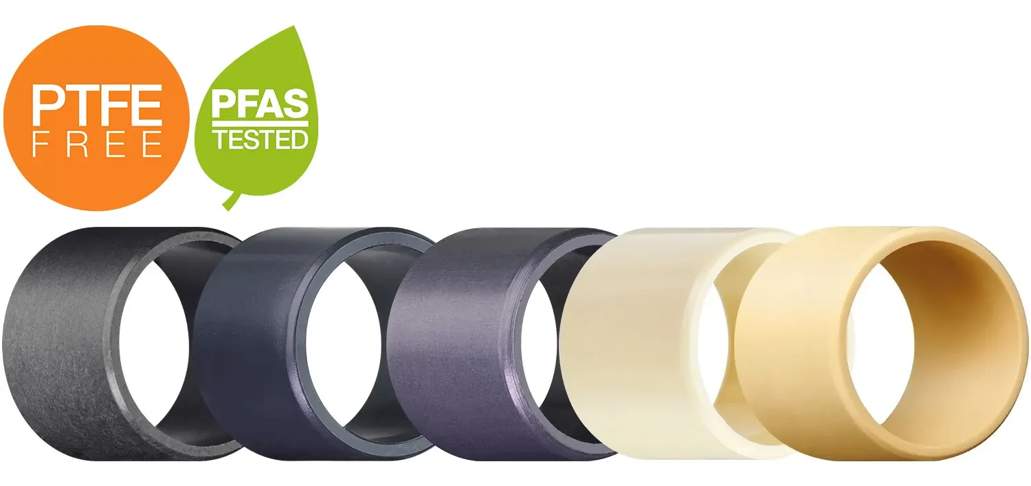 PTFE-free plain bearings
