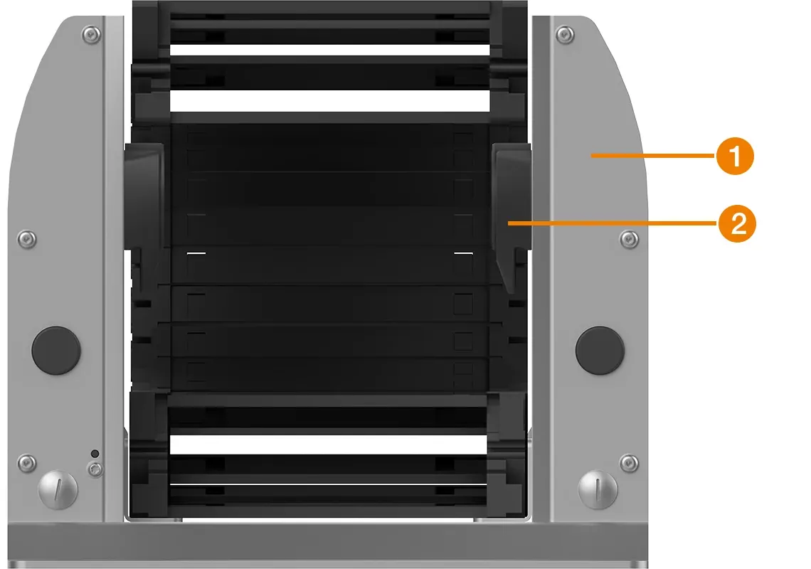 Cleanroom-compatible GLO.CR roller supports