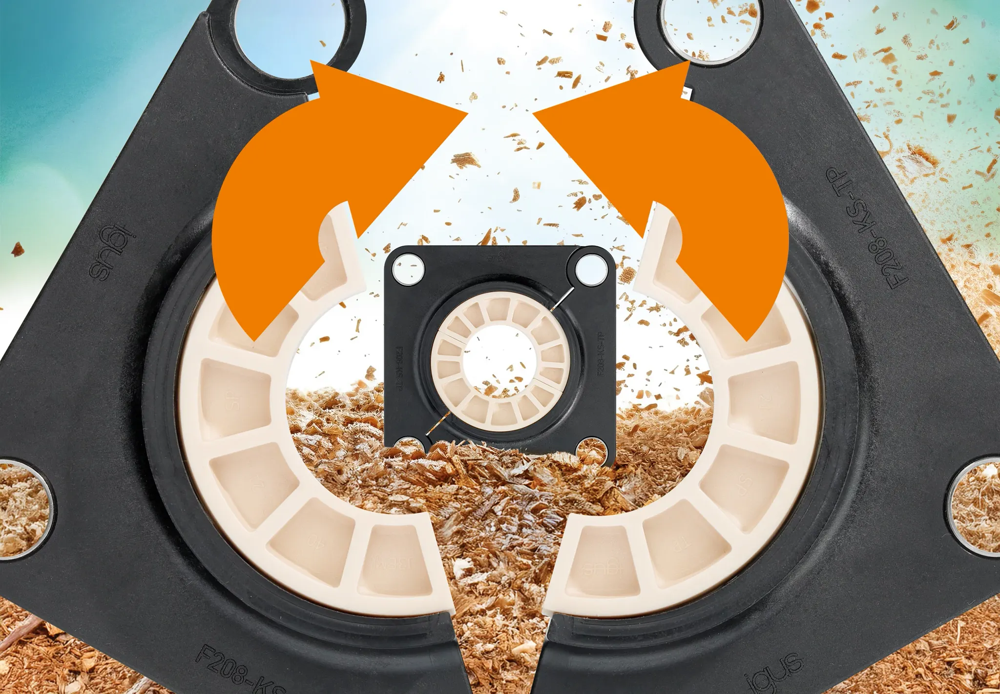 Einfach zu wechselnde igubal Flanschlager reduzieren den Montageaufwand um 80 Prozent