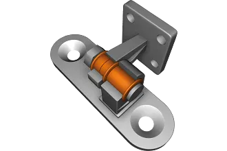 Plain bearing in the door hinge