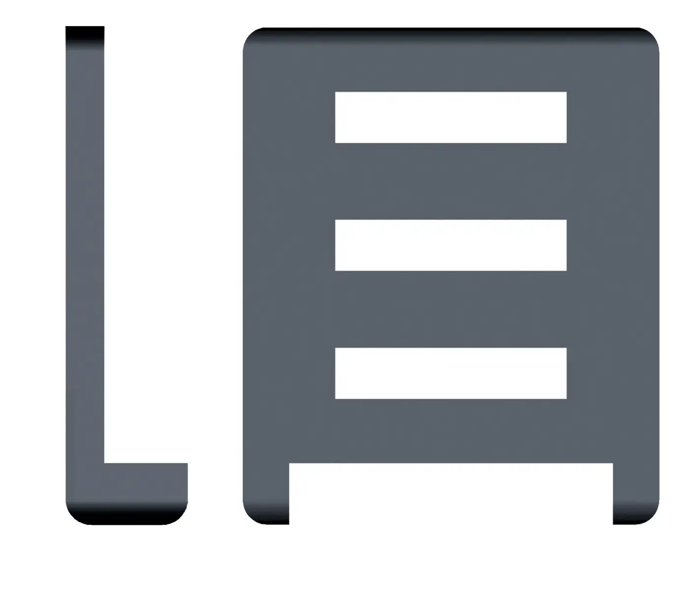 Side plate slotted, unassembled