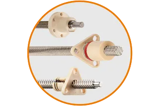 Low-clearance lead screw nuts