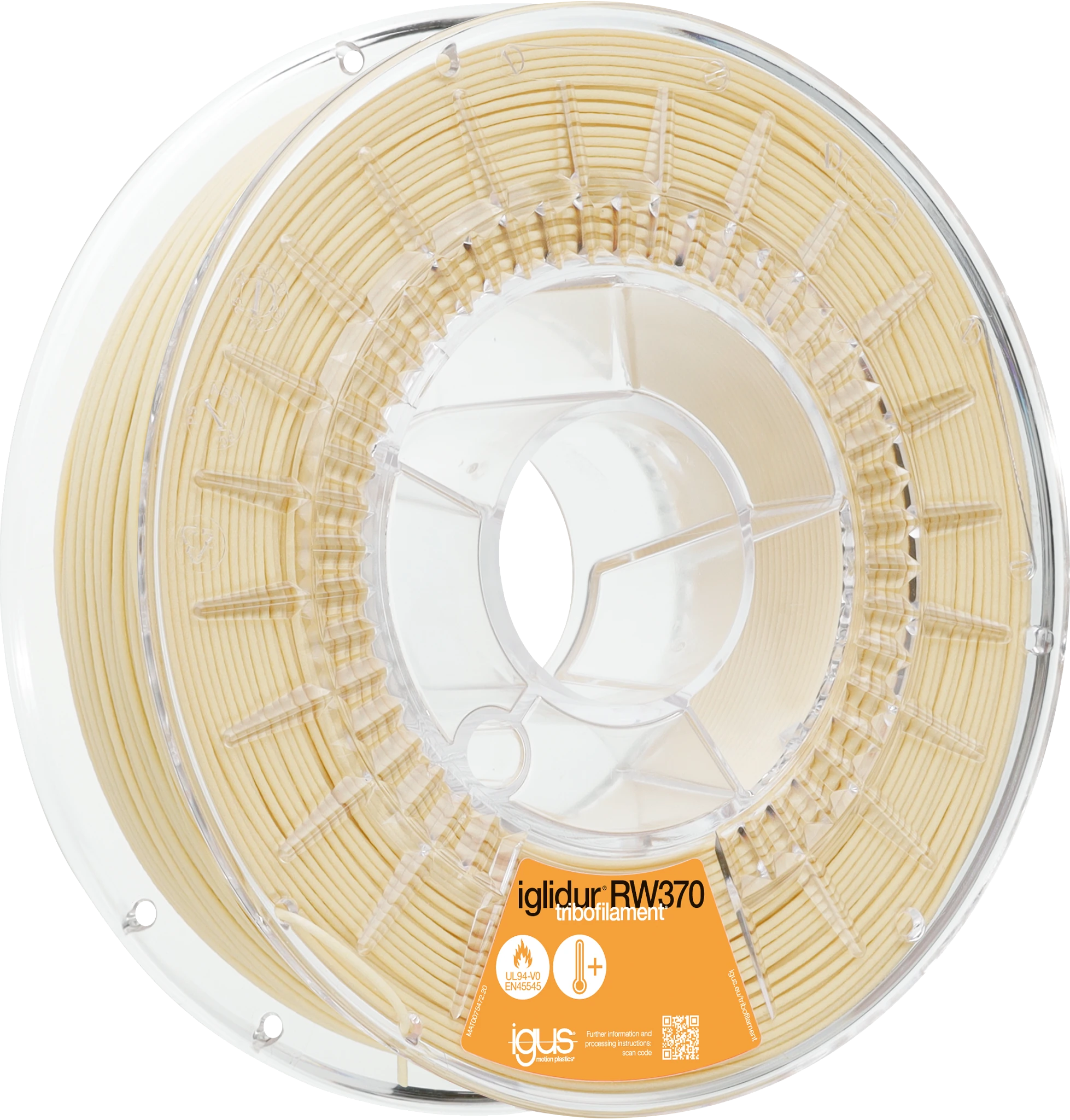 Filamento iglidur RW370 estremamente resistente al calore e robusto