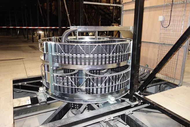 Rotating energy supply system for rotating grandstand | igus Australia
