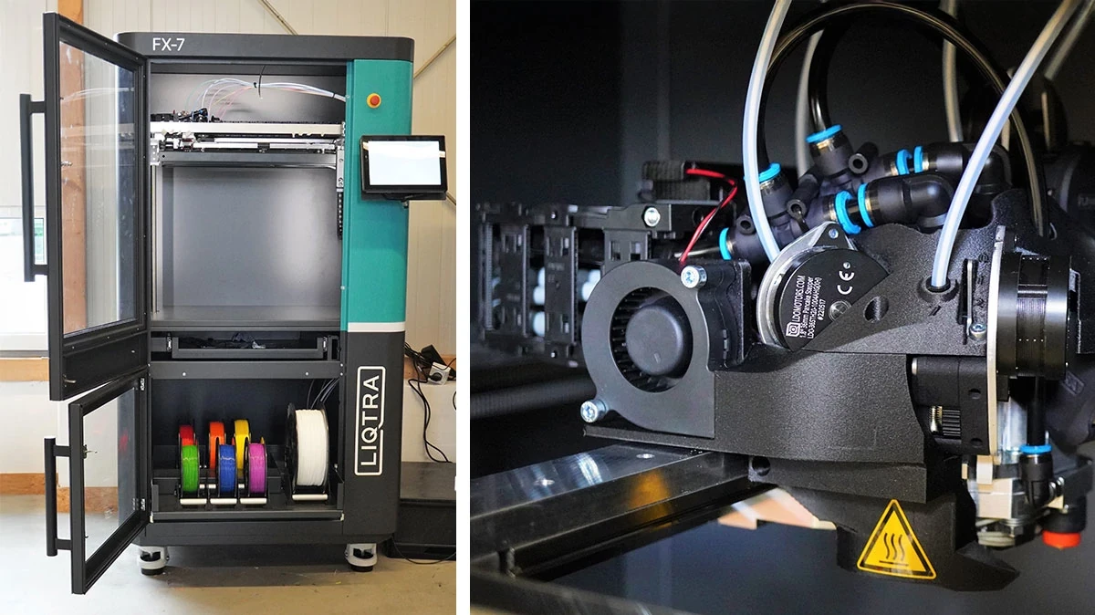 Multi-nozzle 3D printer from Liqtra