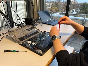 Reparatur eines Laptops