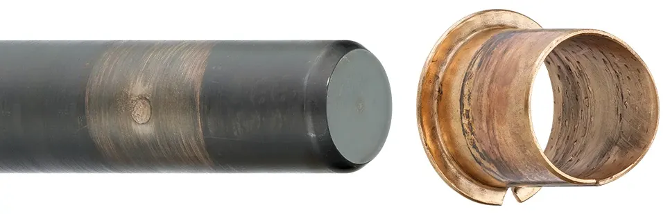 Eje y cojinete de bronce