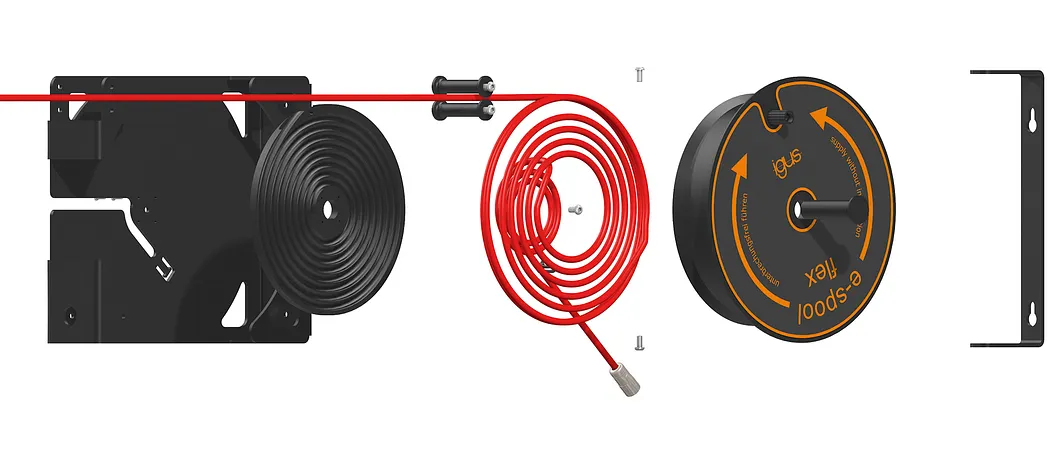 Cable reel e-spool flex | igus cable drum with no slip ring