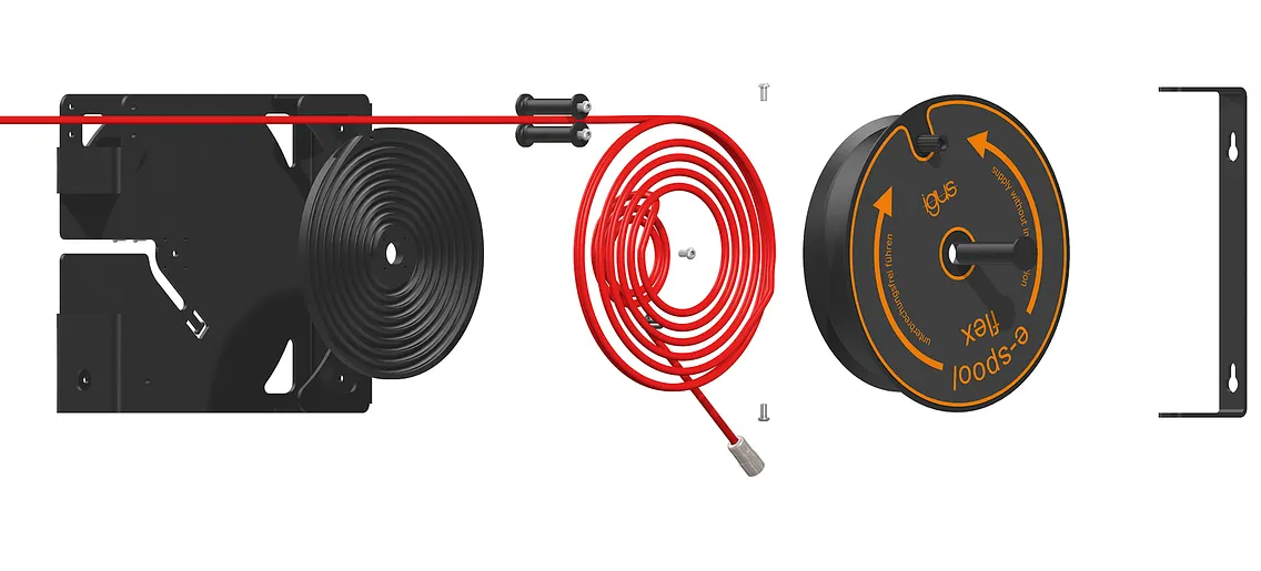 Cable reel e-spool flex | igus cable drum with no slip ring
