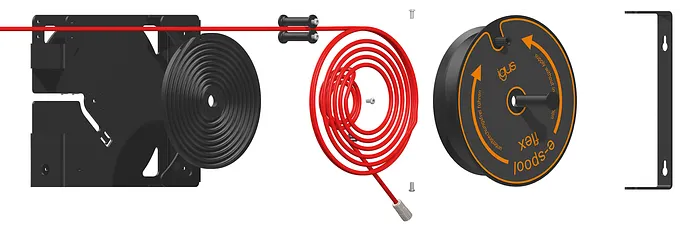 Cable reel e-spool flex | igus cable drum with no slip ring