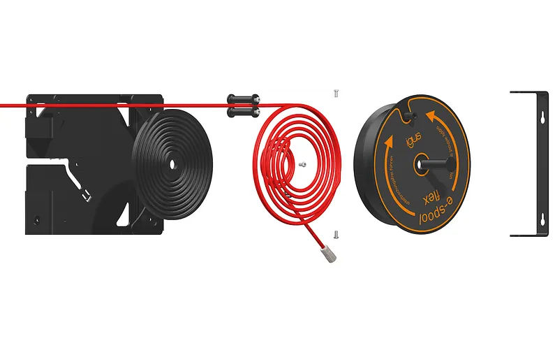 Cable reel e-spool flex | igus cable drum with no slip ring