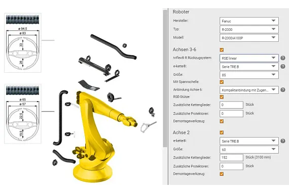 Linear Retractor retraction system triflex® RSE linear