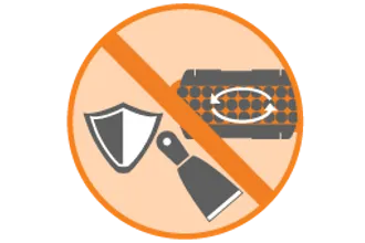 Pas de bouclier, de grattoirs et de canaux de circulation pour les balles nécessaires