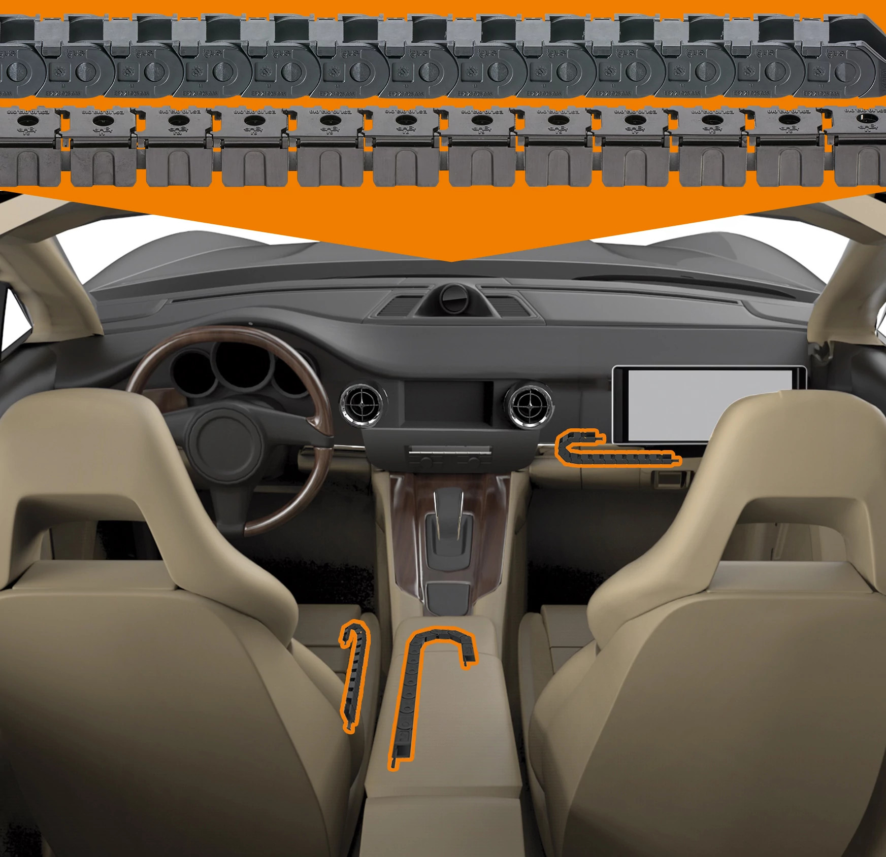 e-chains in car interiors