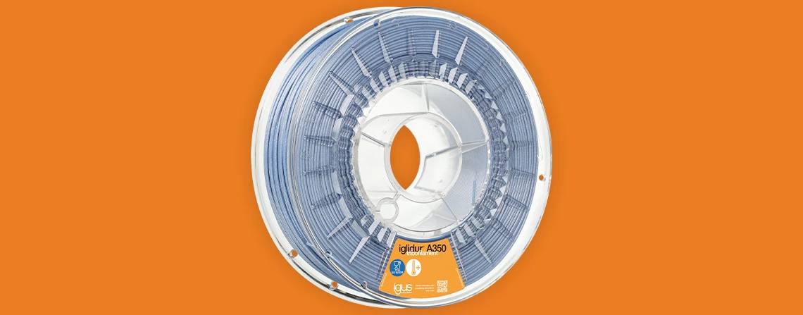 bobina de plástico de impresión 3d de filamento azul a350