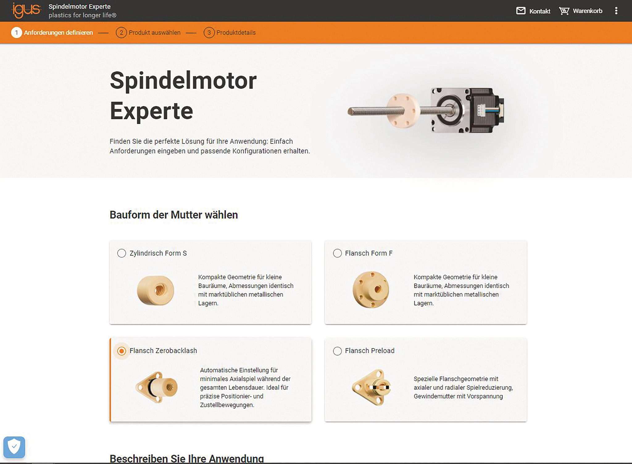 drylin® E lead screw motors expert