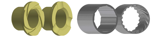 Special bearings with grooves