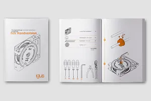 Montageanleitung Kabelaufroller e-spool flex mit Handkurbel