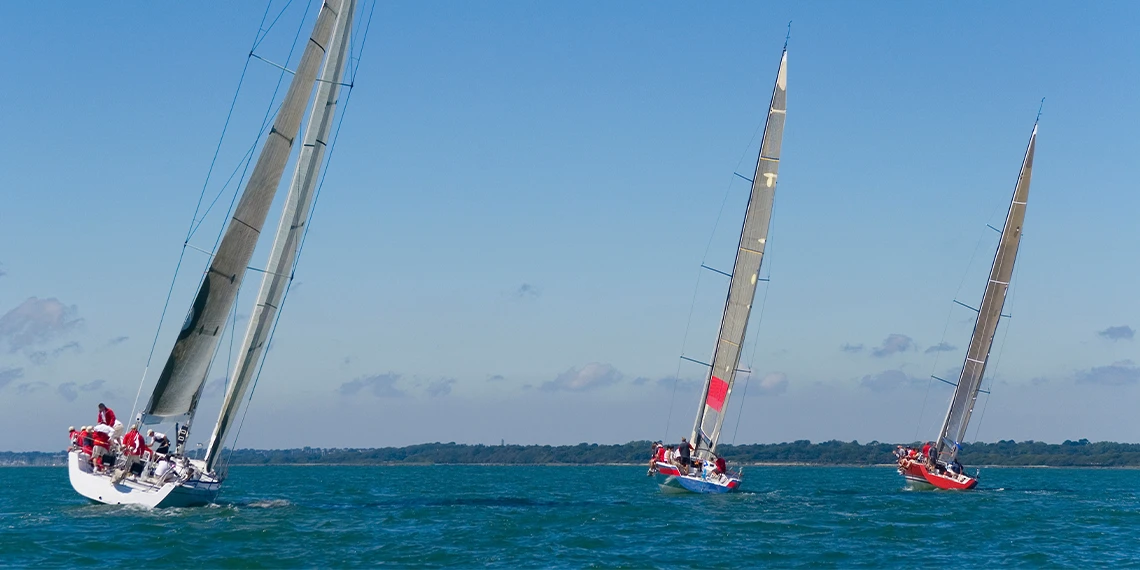 racing sailboats