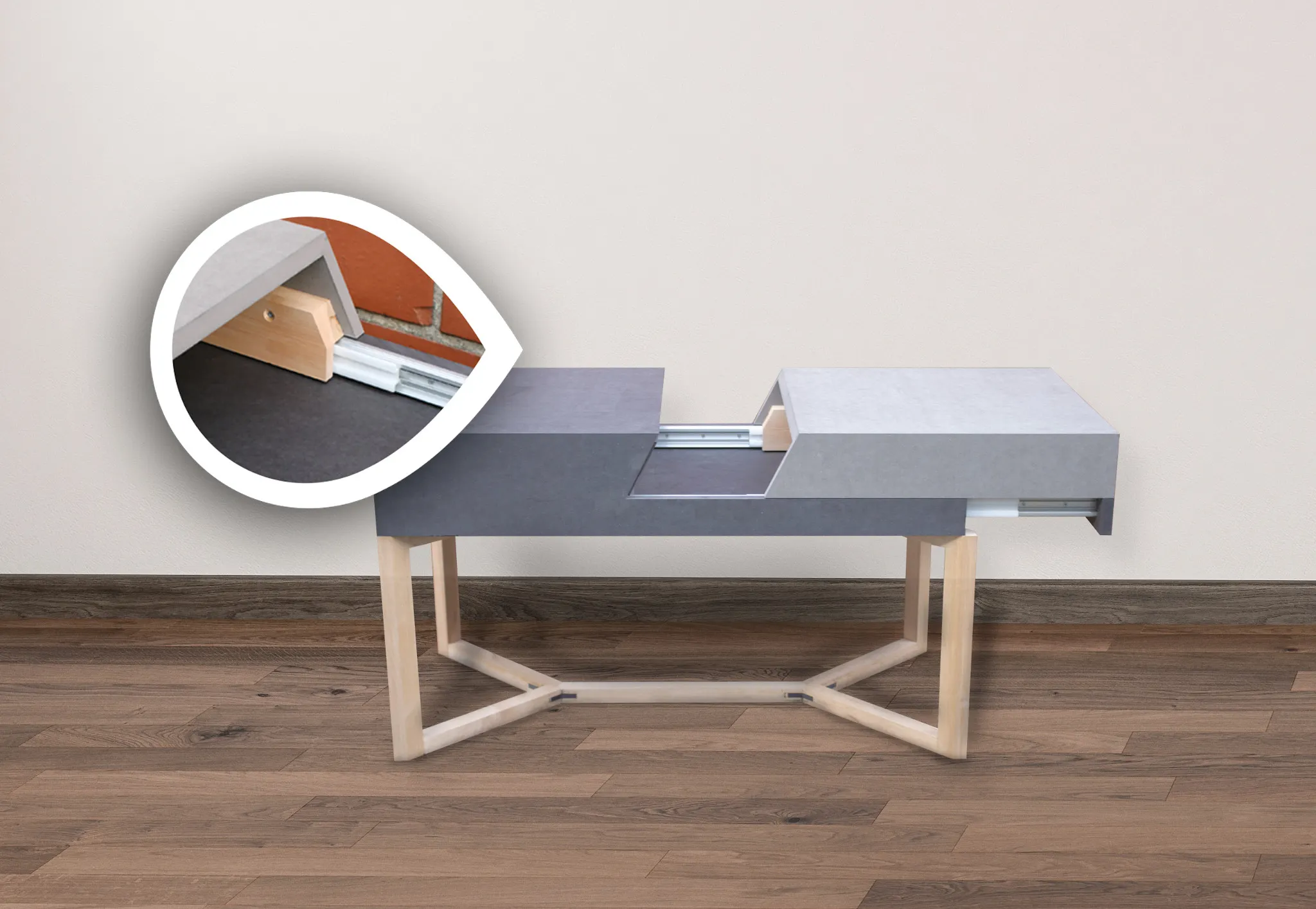 Szyny teleskopowe do projektów stolarskich