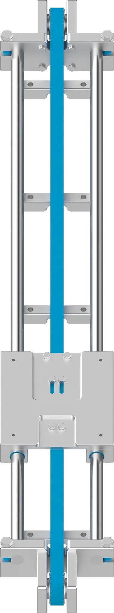 FDA-compliant toothed belt axis