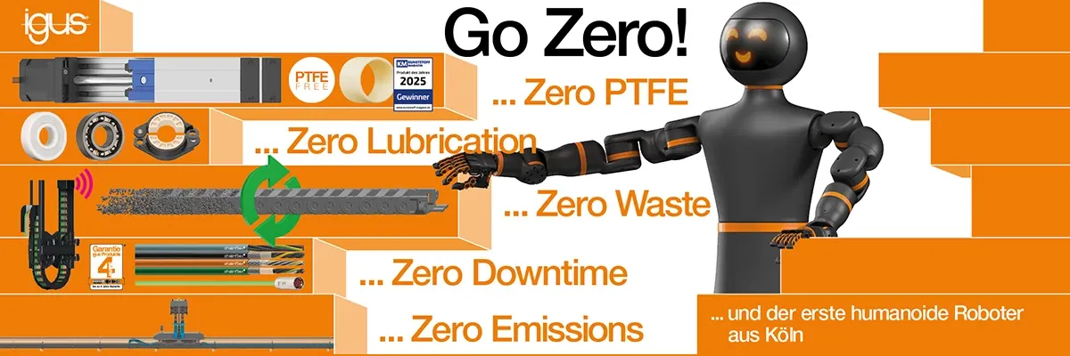 Go Zero - mit 277 Neuheiten von igus