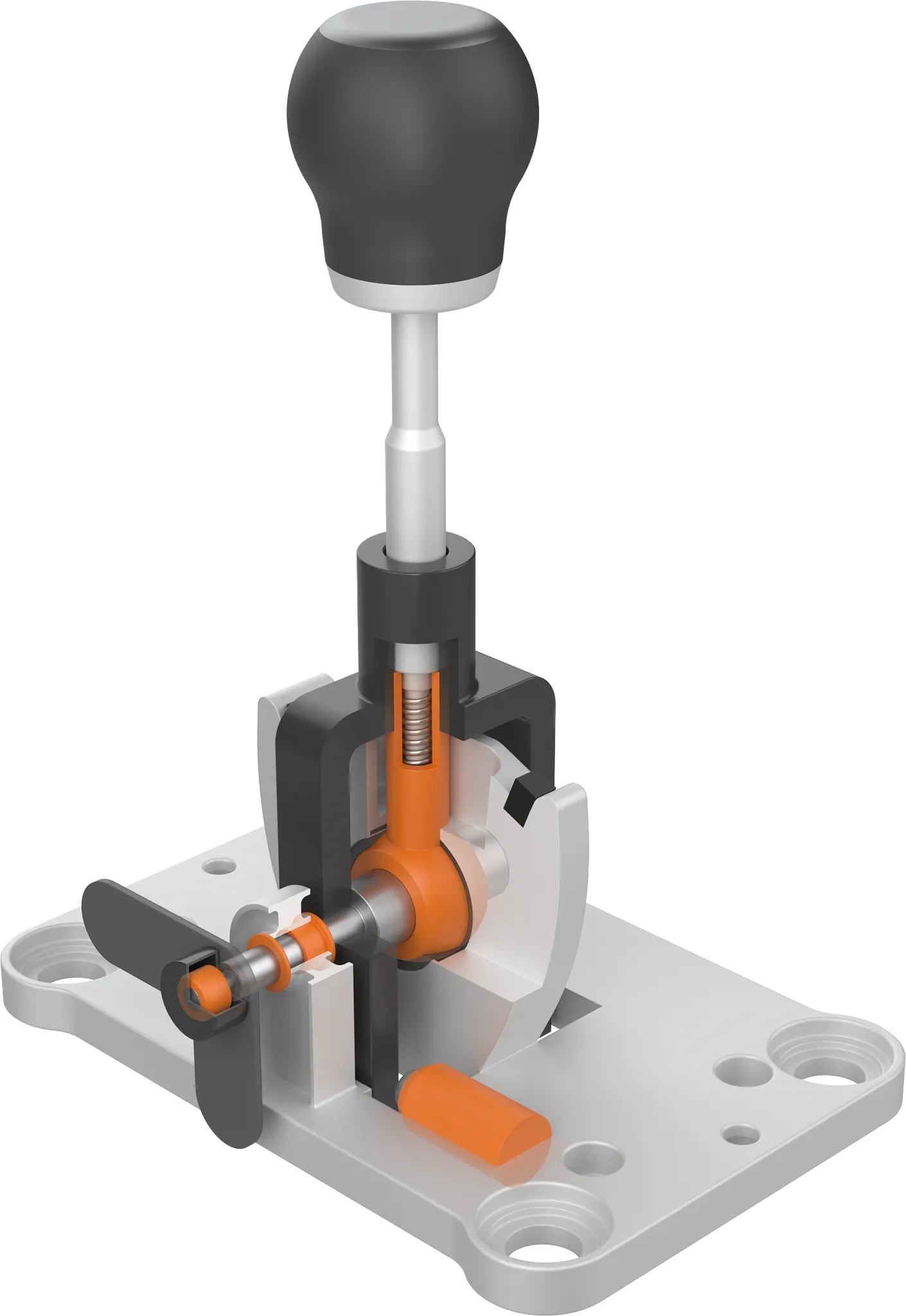 Gleitlager und Detent Pin im Schalathebel