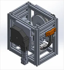 The internal components of the device