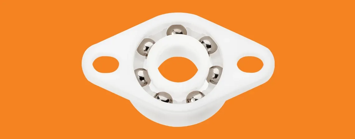 Rodamiento de bolas con brida, compatible con la FDA