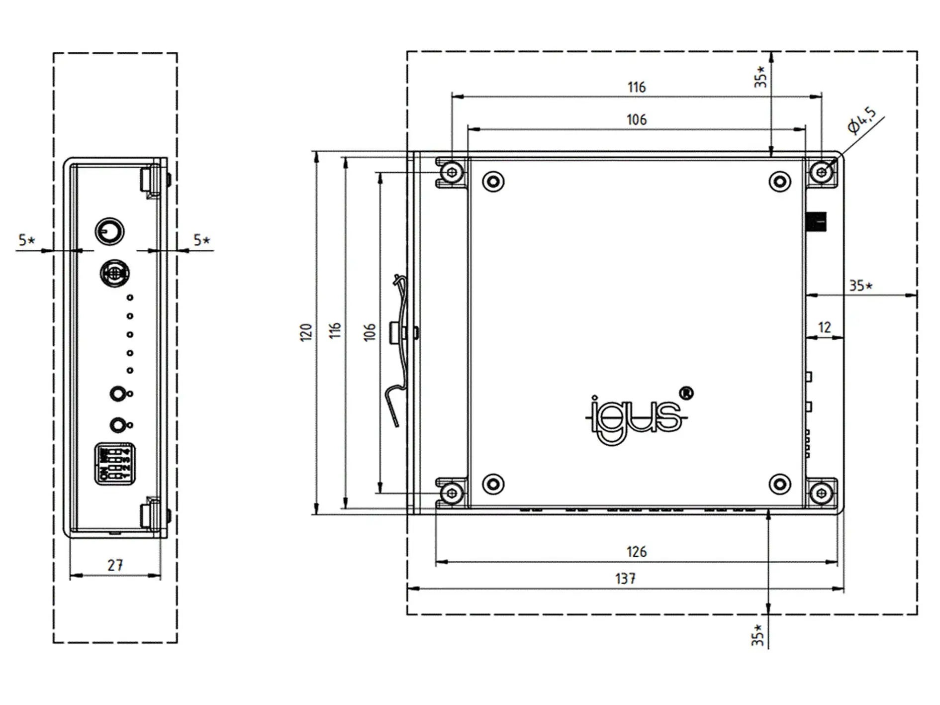 D3 technical drawing